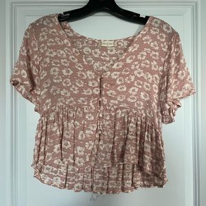 altar’d state light pink peplum top